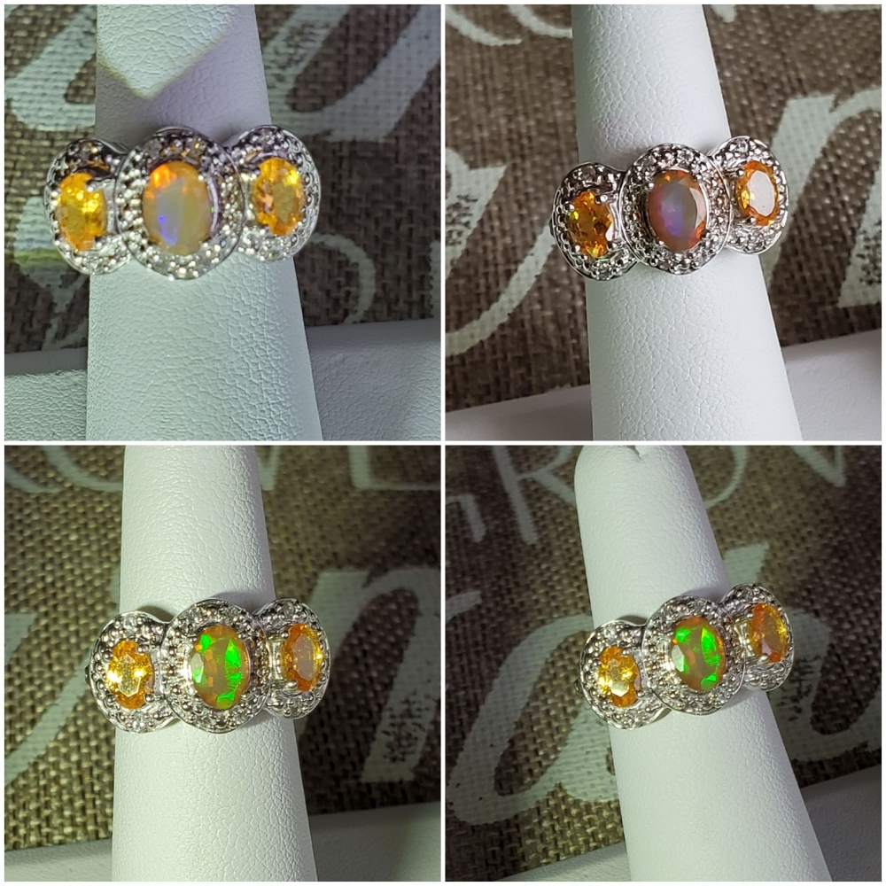 Ethiopian Fire Opal Citrine Ring - Picture 7 of 17